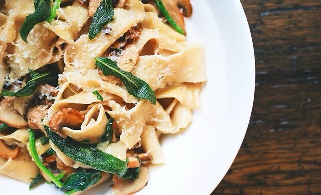 Wild mushroom pappardelle
