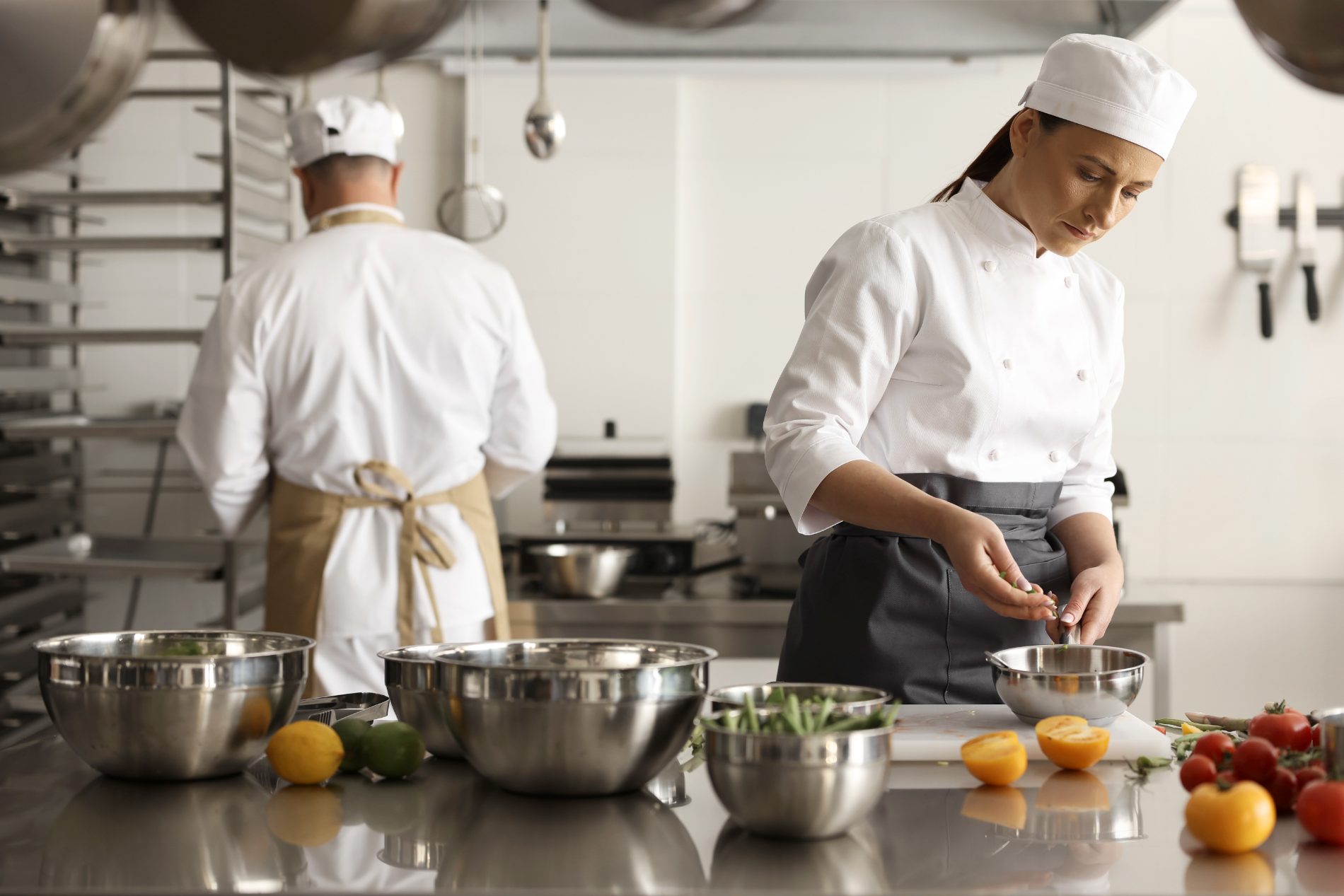 Chefs at work in the kitchen
